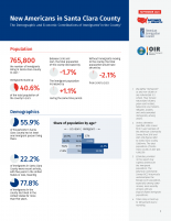 Cover page for New Americans in Santa Clara County report