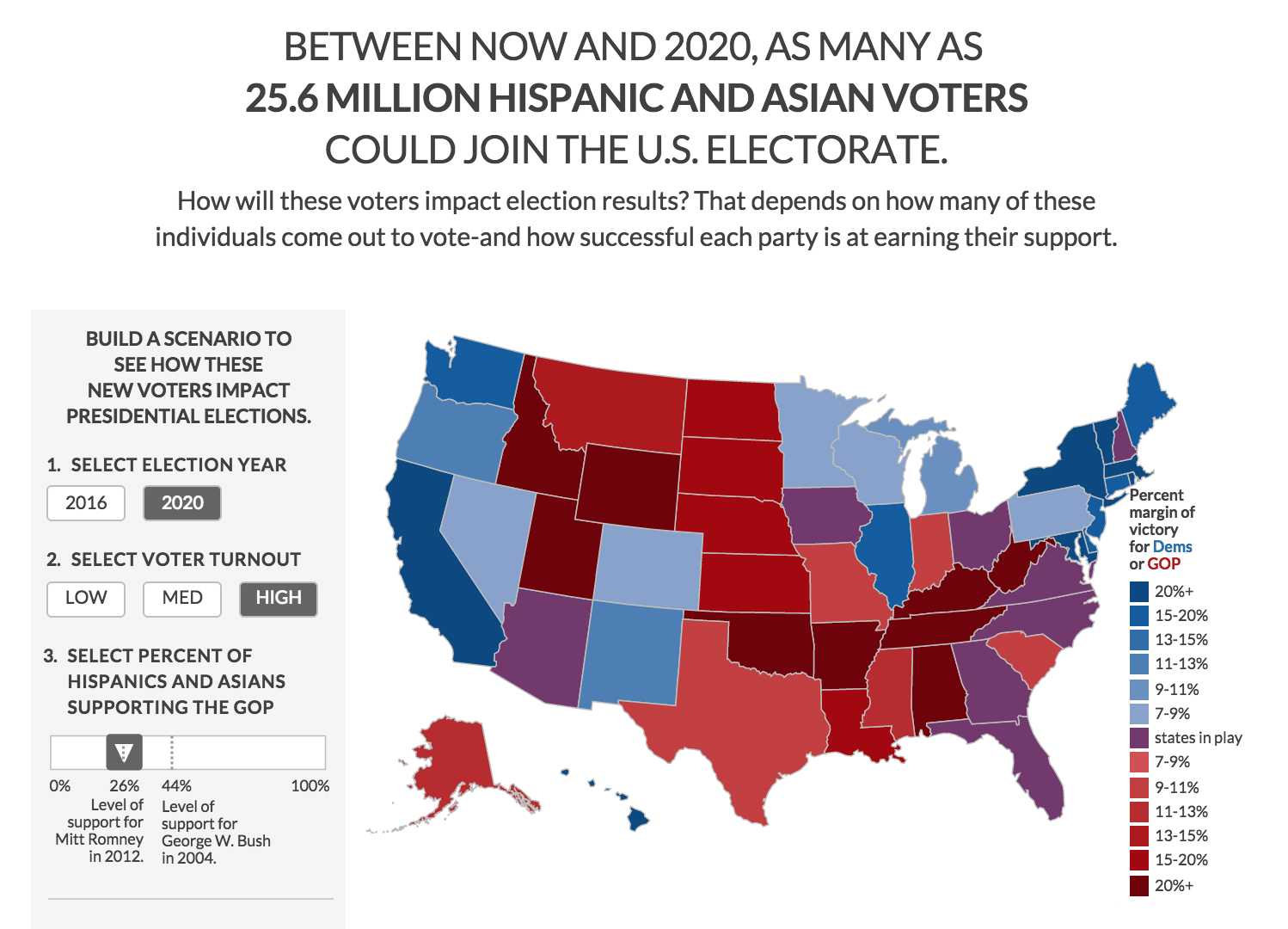 Interactive Map Projects Potential Impact of Hispanic and Asian Voters in 2016 Elections