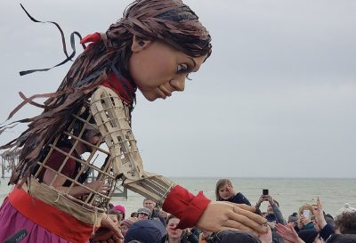Seeking Refuge Across the US, Little Amal Starts Her Journey