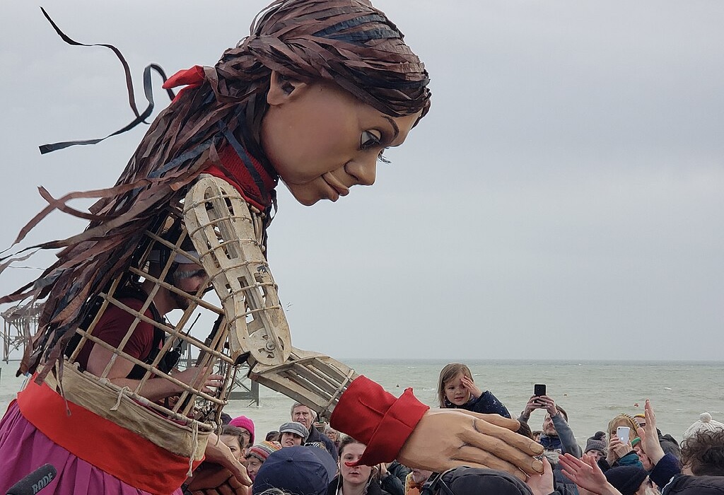 Seeking Refuge Across the US, Little Amal Starts Her Journey